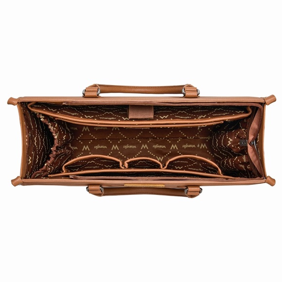 Wrangler Carry-All Large Tote Work Tote /Crossbody Brown - Picture 6 of 7